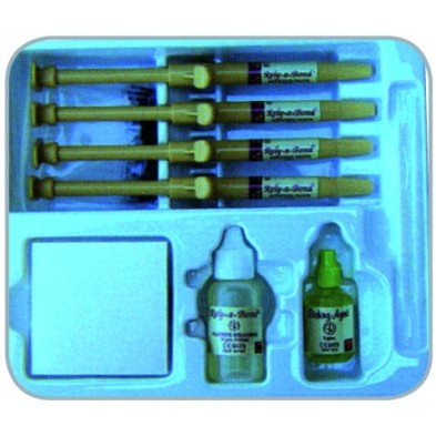 KIT COMPOSITE RELY-A-BOND 4jer x 3,5g, Primer bote 16g,  Acido Grabador 9g Accesorios