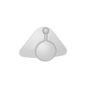 TRIANGULAR METAL BUTTON WITH HOOK - DR. ROMÁN BUTTON 10 UNITS