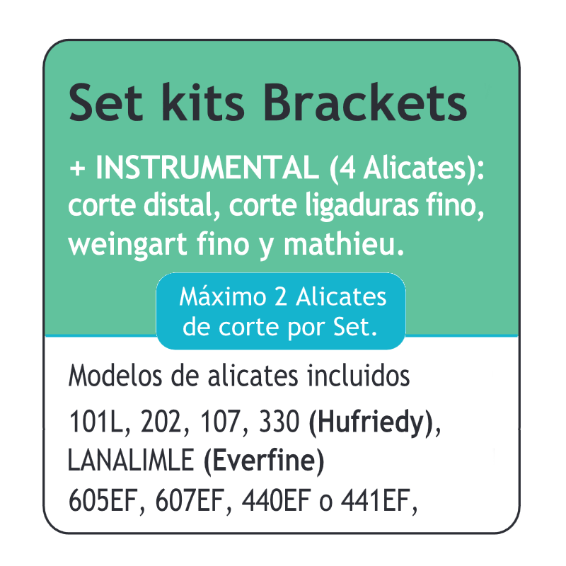 SET KITS BRACKETS ALICATES