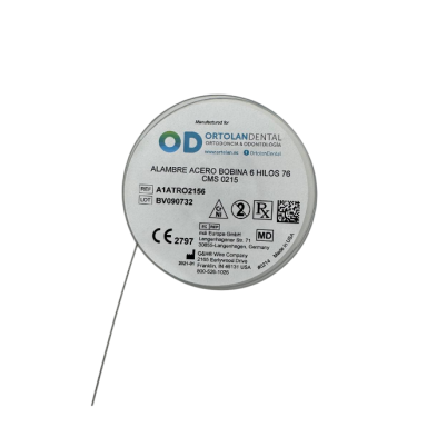 ALAMBRE DE RETENCIÓN ACERO BOBINA COAXIAL 6 HILOS 76 CMS 0215
