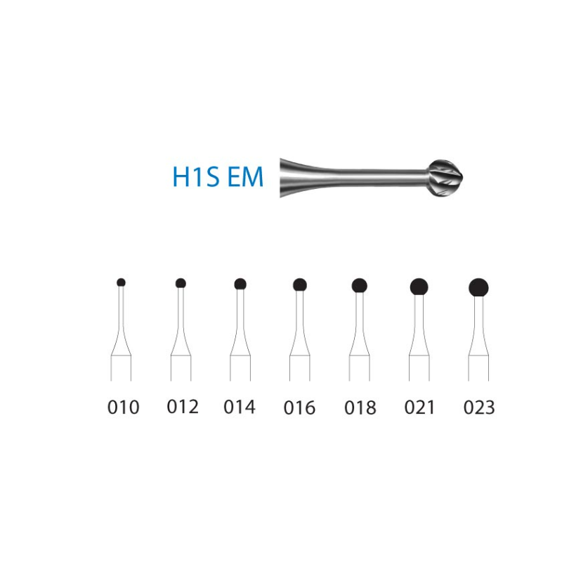 TUNGSTEN CARBIDE BUR BALL CONTRA-ANGLE H1SEM.204