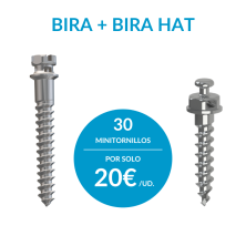 PACK 30 MINITORNILLOS ANCLAJE ACERO BIRA + BIRA HAT